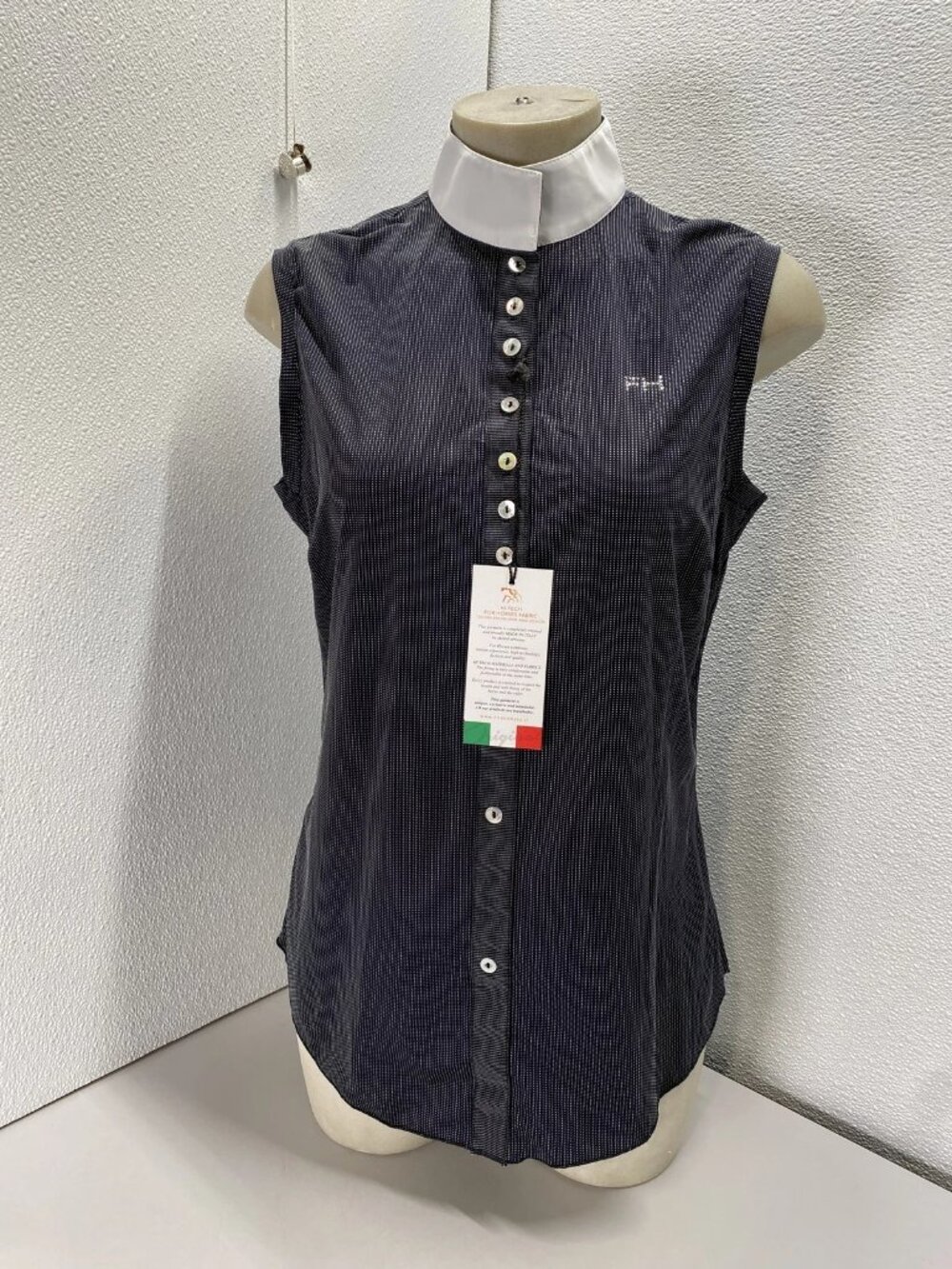 For Horses Womens Caterina Sleeveless Riding Shirt Size L Black